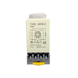 1 Rơ Le AH3-2 / AH3-3 Mở Rộng + Ổ Cắm AC220V DC24V 110V 12V1S 3S 6S 10S 30S