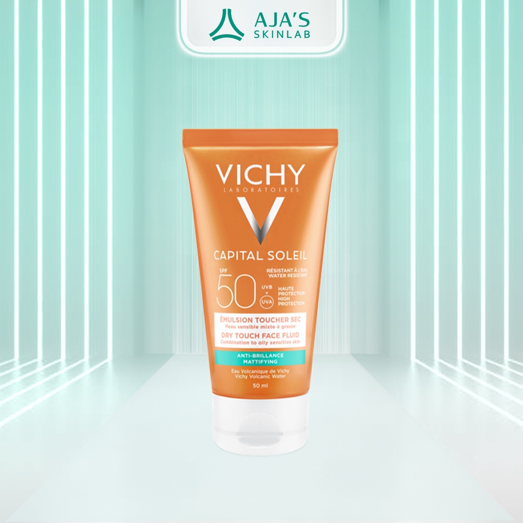 Kem chống nắng SPF 50 UVA+UVB Vichy Capital Soleil Dry Touch Face Fluid 50ml - AJAS SKINLAB