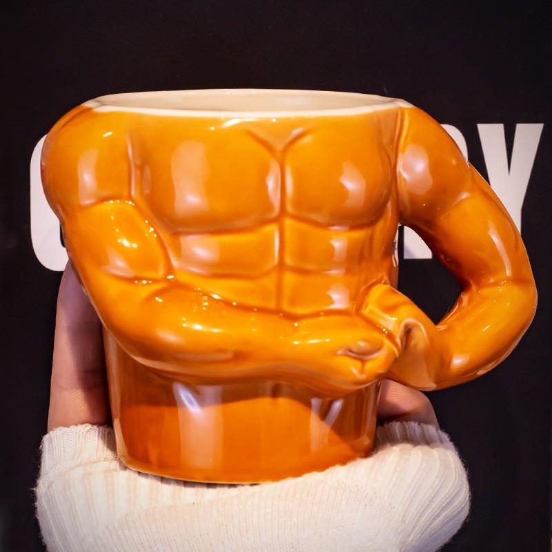 Ly Sứ Hình Cơ Bắp 6 Múi Cho Gymer – Cốc Cafe Độc Lạ Tặng Bạn Trai Đam Mê Gym