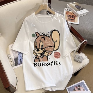 Áo thun HIIXIIVI cotton tay ngắn dáng suông in hình trẻ trung thời trang unisex size 5XL