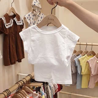 Bộ cộc tay cotton trơn nhiều màu cho bé trai và bé gái
