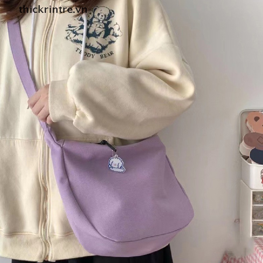 Túi Xách Canvas Sức Chứa Lớn Phong Cách Harajuku Nhật Bản Dễ Thương Cho Nữ y2k