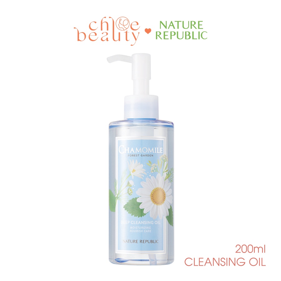 Dầu tẩy trang chiết xuất hoa cúc NATURE REPUBLIC Forest Garden Chamomile Cleansing Oil 200ml