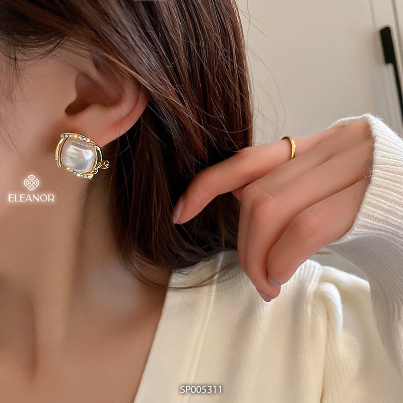 Bông tai nữ chuôi bạc 925 Eleanor Accessories ngọc trai nhân tạo phụ kiện trang sức khuyên tai 5311