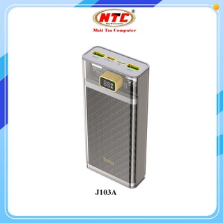 Pin Dự Phòng Hoco J103A 20000mAh QC3.0 22.5W, PD TypeC 20W, Màn hình LCD (Xám)