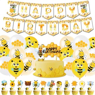 ST2 Ong Chủ Đề Trẻ Em Tiệc Sinh Nhật Trang Trí Biểu Ngữ Bánh topper Bóng Bộ Cung Cấp TS2