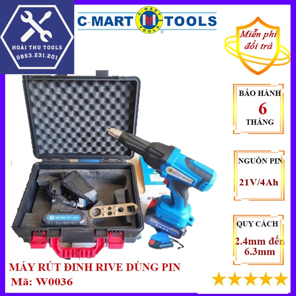 Máy rút đinh River dùng pin 2.4-6.3mm C-MART W0036-21V Chất lượng cao ...