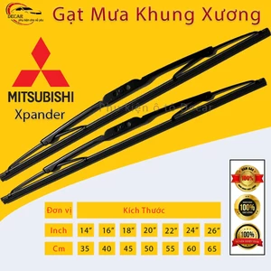 Thanh gạt mưa ô tô xe Xpander cần gạt kính khung xương sắt lưỡi silicon lưỡi gạt nước mưa oto