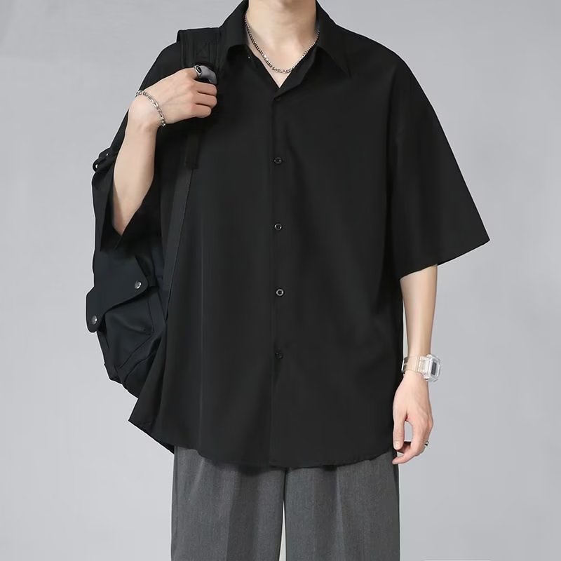 Áo Sơ Mi Mỏng Tay Ngắn Màu Sắc Đơn Giản Có Size Lớn M-8XL Dành Cho Nam Giới | BigBuy360 - bigbuy360.vn