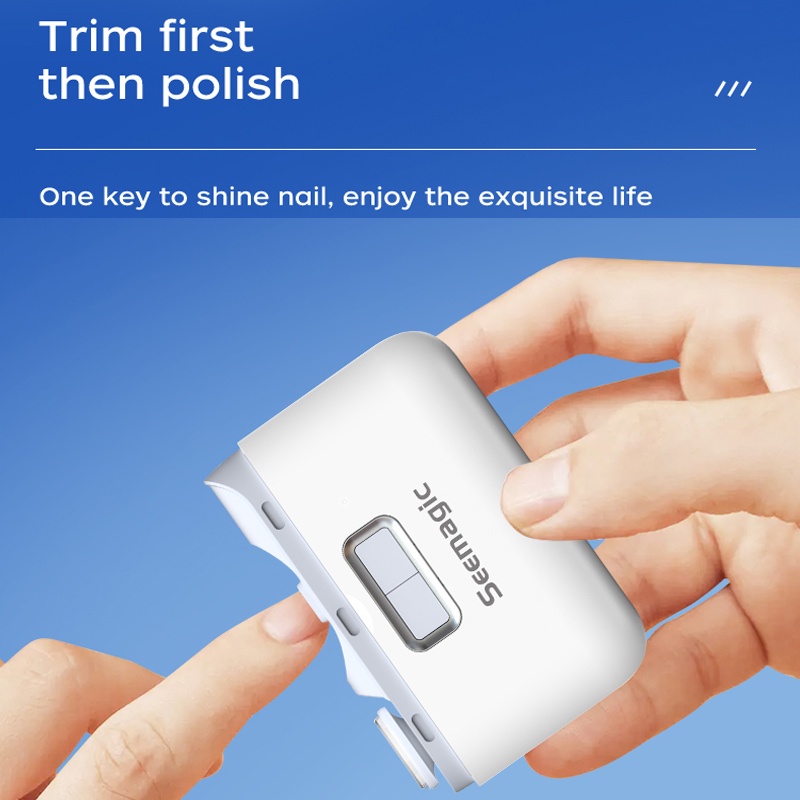 Bộ Tông Đơ Đánh Bóng Móng Tay Tự Động 2 Trong 1 Youpin Seemagic An Toàn Cho Người Lớn Và Trẻ Em