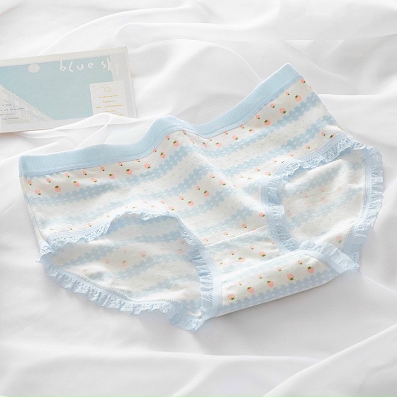 QUẦN LÓT CUTE COTTON THỎ DÂU XANH 8015