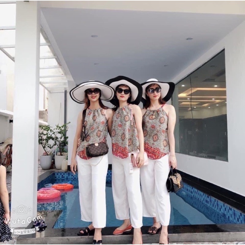 [hot trend]Áo yếm lụa mango xanh lá vạt xéo thổ cẩm phong cách boho dây cột xinh xắn | BigBuy360 - bigbuy360.vn