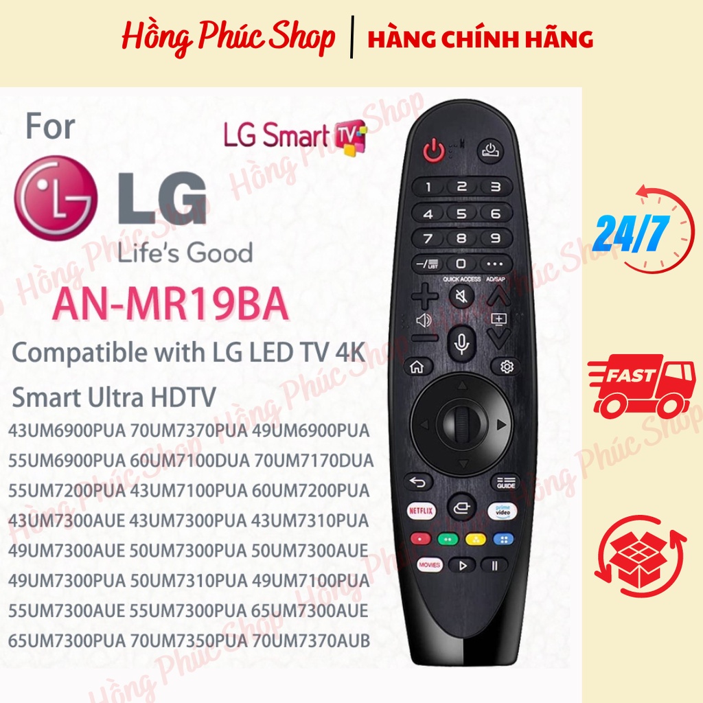 Remote Điều Khiển Từ Xa Thay Thế ANMR19BA Cho LG LED TV 4K Smart Ultra HDTV NO Cursor Con Trỏ