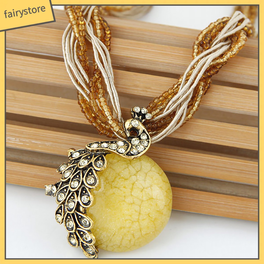 [Fairy1] Vòng cổ Cổ Điển Màu Sáng Phong Cách Bohemian Cổ Điển Tinh Tế Cho Cuộc Sống Hàng Ngày