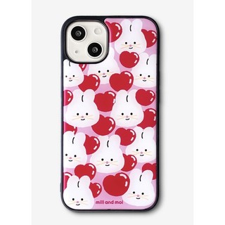 Ốp Điện Thoại epoxy Họa Tiết Cún / Thỏ / Trái Tim Cho iphone 15 14 13 12 11 pro max s22 ultra plus s21