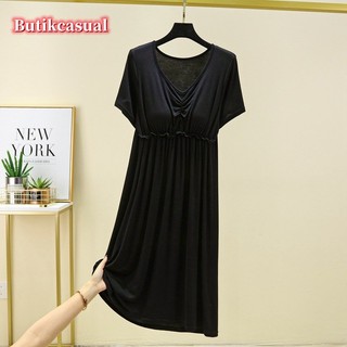 Đồ ngủ Cotton Tay Ngắn Cổ Chữ V Có Mút Đệm Ngực Thời Trang Mùa Hè Xinh Xắn Cho Nữ