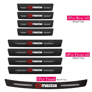 Sticker Bằng Sợi Carbon Chống Trầy Cho Mazda 3 2 5 CX3 RX8 BT50 323 CX8 CX30 RX7 626 CX7 NX5 CX9