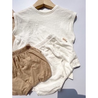 Bộ cotton xược vintage cho bé trai bé gái