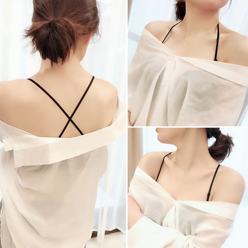 Dây Áo Ngực Co Giãn Nhiều Màu Sắc Có Khóa Kim Loại Tháo Rời Được Dành Cho Nữ