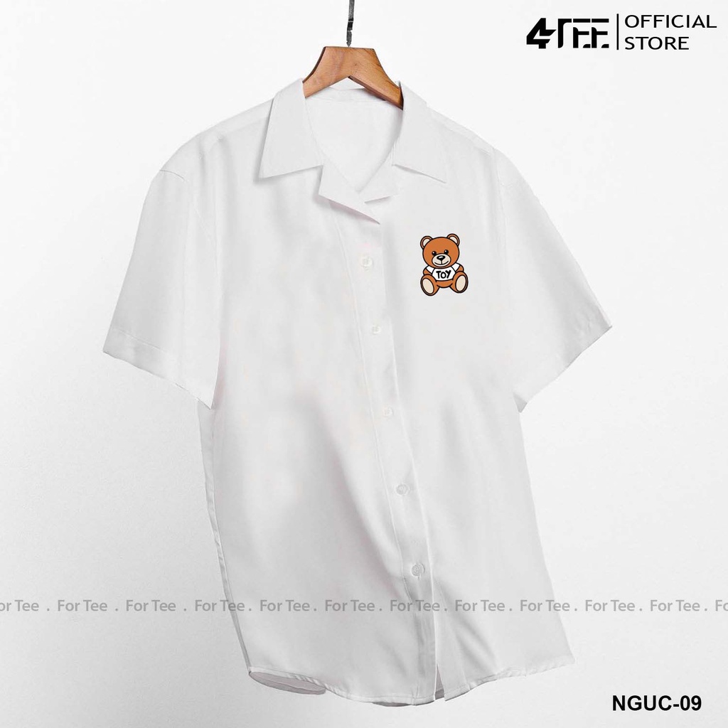 Áo sơ mi Basic Unisex form rộng , cổ vest -NGUC 09