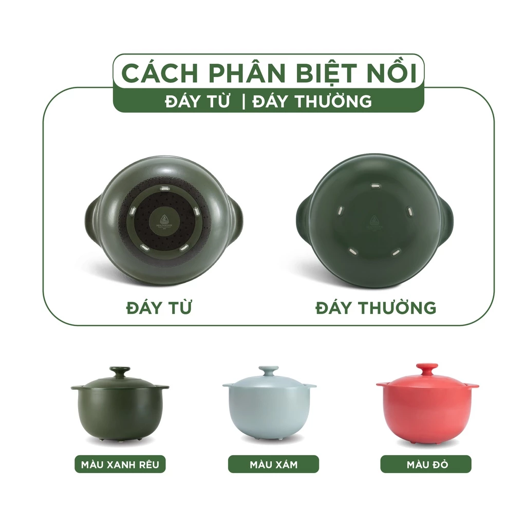 Nồi Sứ Dưỡng Sinh Minh Long Healthy Cook Vesta 2.0 - Dùng Cho Bếp Gas, Bếp Hồng Ngoại