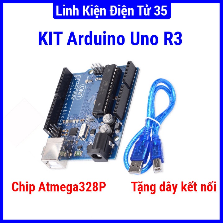 Chíp Cắm Tặng Dây Kết Nối Kit Arduino Uno R3 Atmega 328p 5vdc 16 Mhz Chất Lượng Cao Siêu 6618