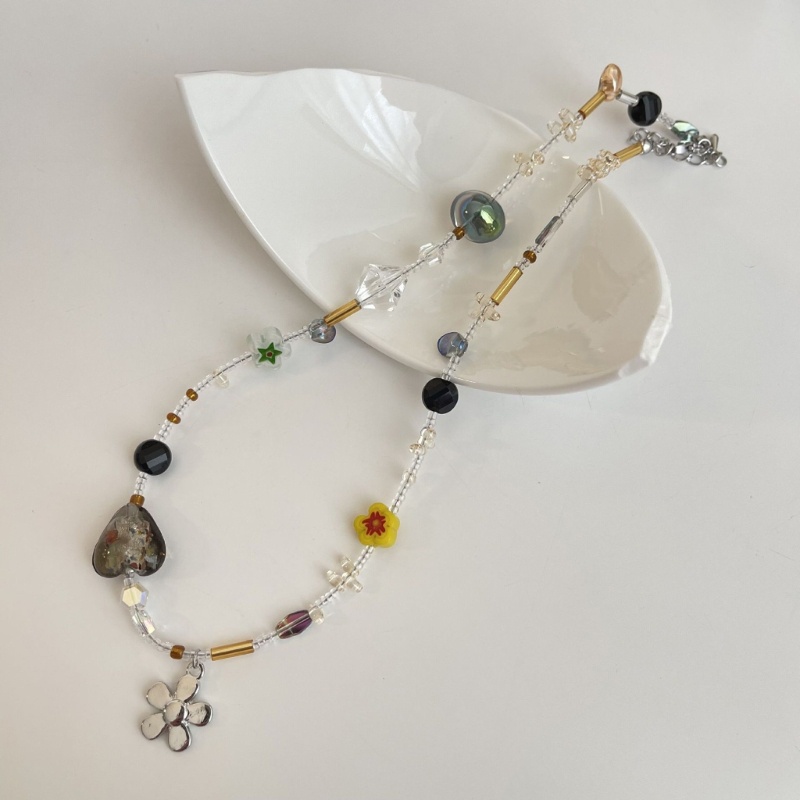 Vòng Cổ Choker Mặt Hoa Bằng Acrylic Thanh Lịch Cho Nữ