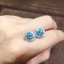 Chính Hãng♥Khuyên Tai Nữ Đính Đá Moissanite PT950 Thời Trang