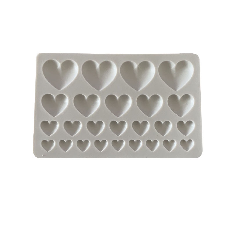 Khuôn Silicone Tạo Hình Làm Bánh Kẹo Hình Tròn / Trái Tim DIY
