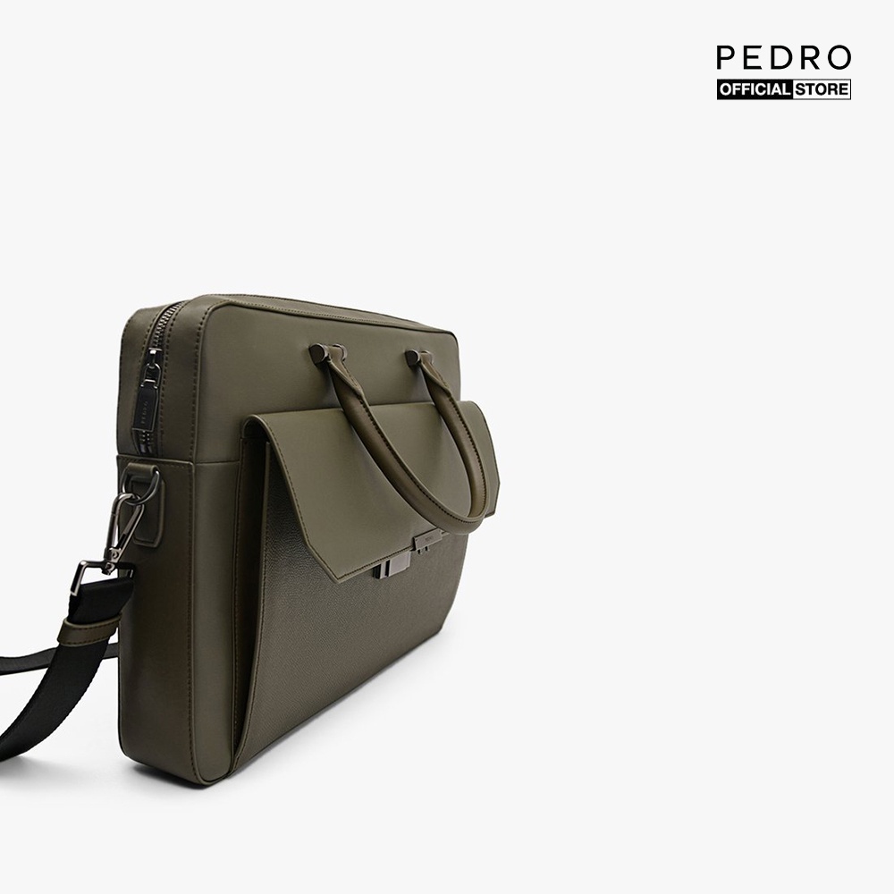 PEDRO - Cặp xách nam phom chữ nhật phối zip Henry Textured PEDRO - Cặp xách nam phom chữ nhật phối zip Henry Textured