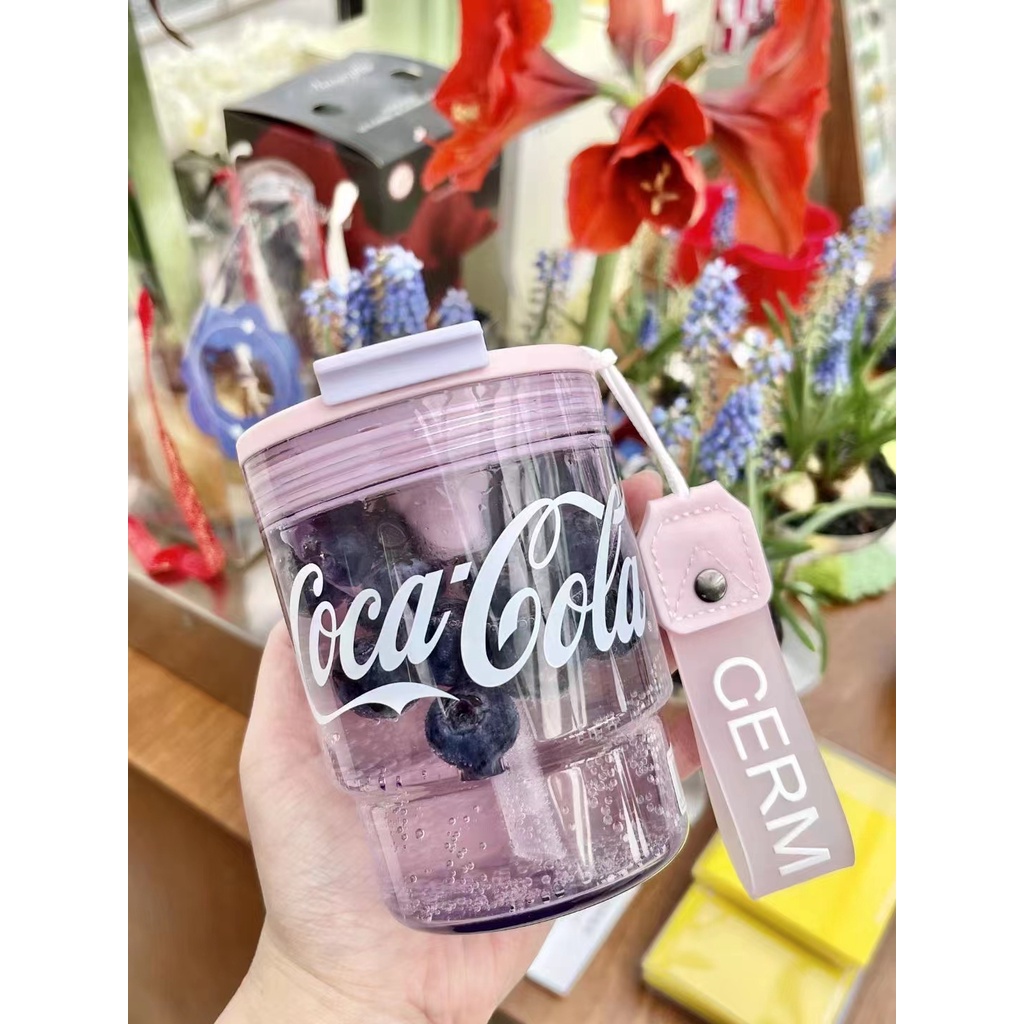 Ảnh Cốc nước APIYOO chất liệu tritan đảm bảo sức khỏe có ống hút kết hợp thương hiệu Coca Cola 390ml 3