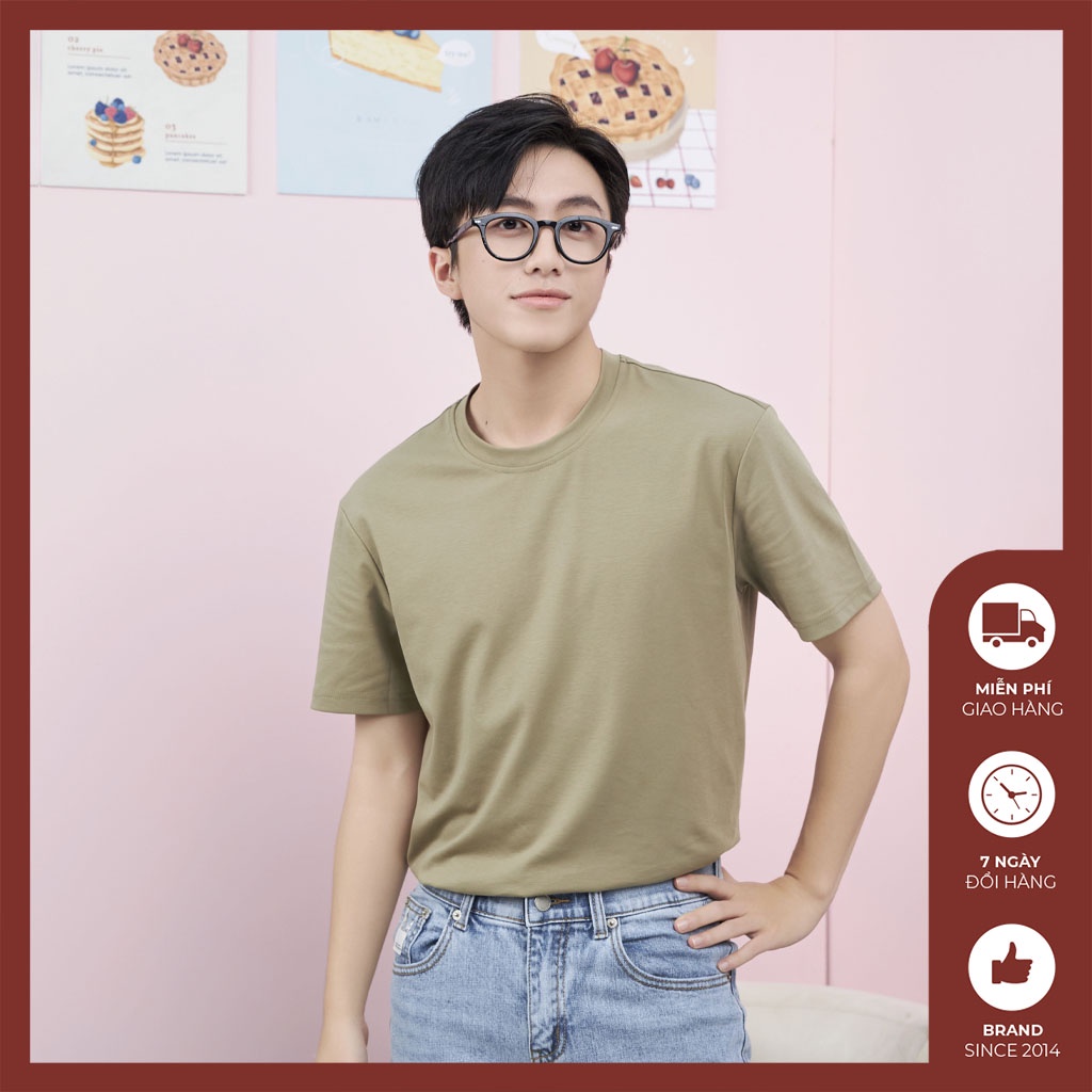 Áo thun trơn nam Độc menswear cổ tròn, chất liệu cotton thoáng mát mềm ...