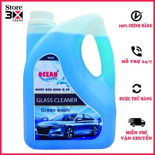 Nước Rửa Kính Ô Tô Ocean Glass 2.7L Dùng Trực Tiếp. Tăng Độ Sáng Bóng Cho Kính Xe, Gương Xe
