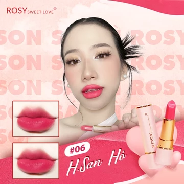 Son Sáp Lì ,Son thỏi không trôi, son ROSY không chì, mềm môi (Màu Hồng San Hô)