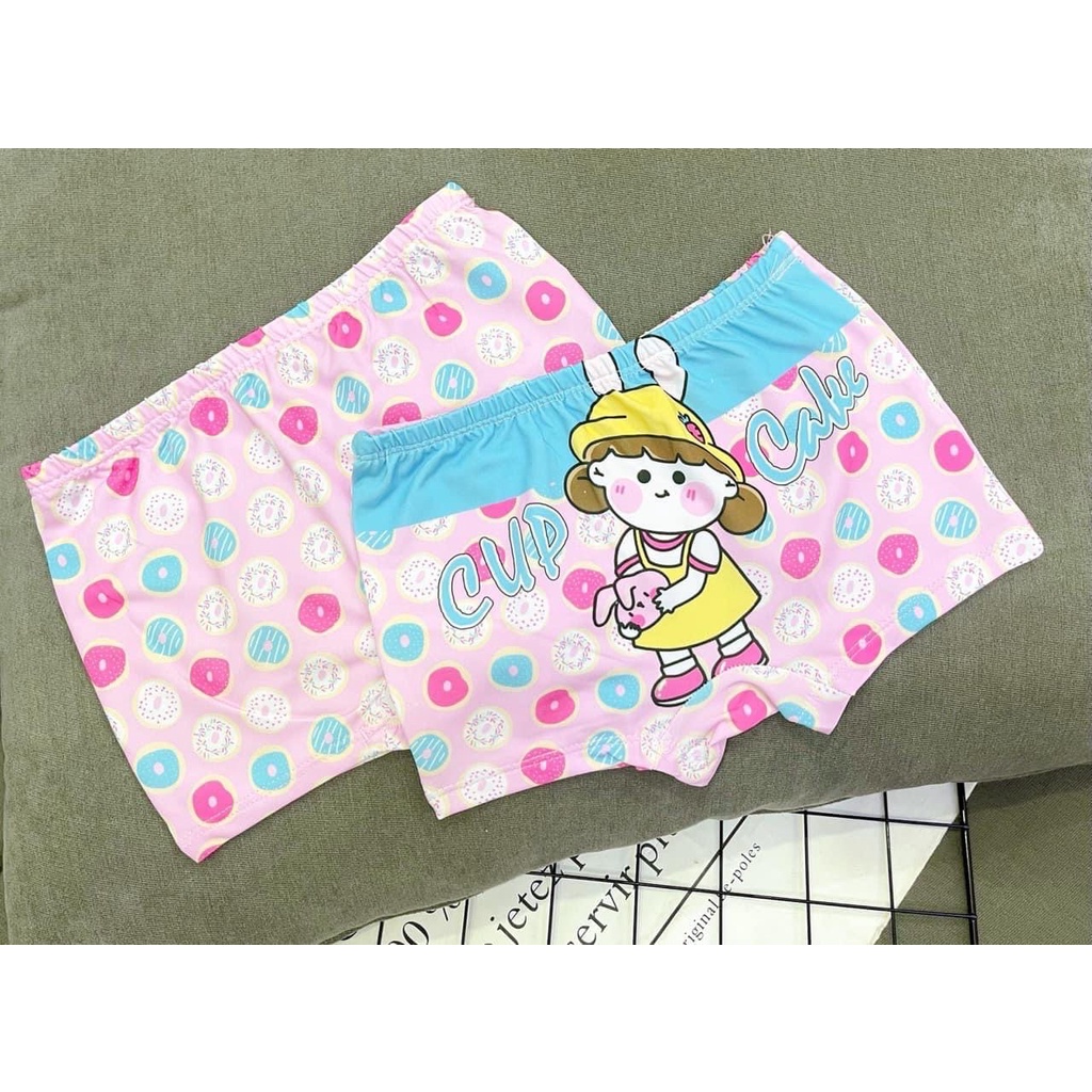 Quần chip bé gái, Quần chip đùi thun lạnh cho bé 8-28kg hoạt hình ngộ nghĩnh được các bé yêu thích  BGC01