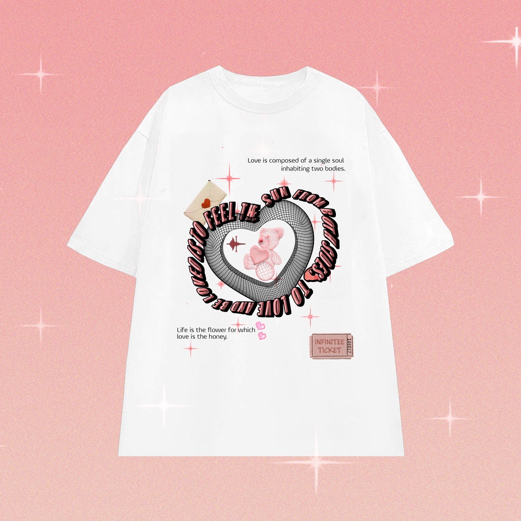 Áo thun INFINITEE Fni014T, Thun 100% Cotton - form rộng Unisex.V