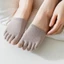 DELMER Ngón Chân Tách Tất Màu Trơn Co Giãn Đơn Giản Cotton Ngắn Mùa Hè Năm Ngón Tất