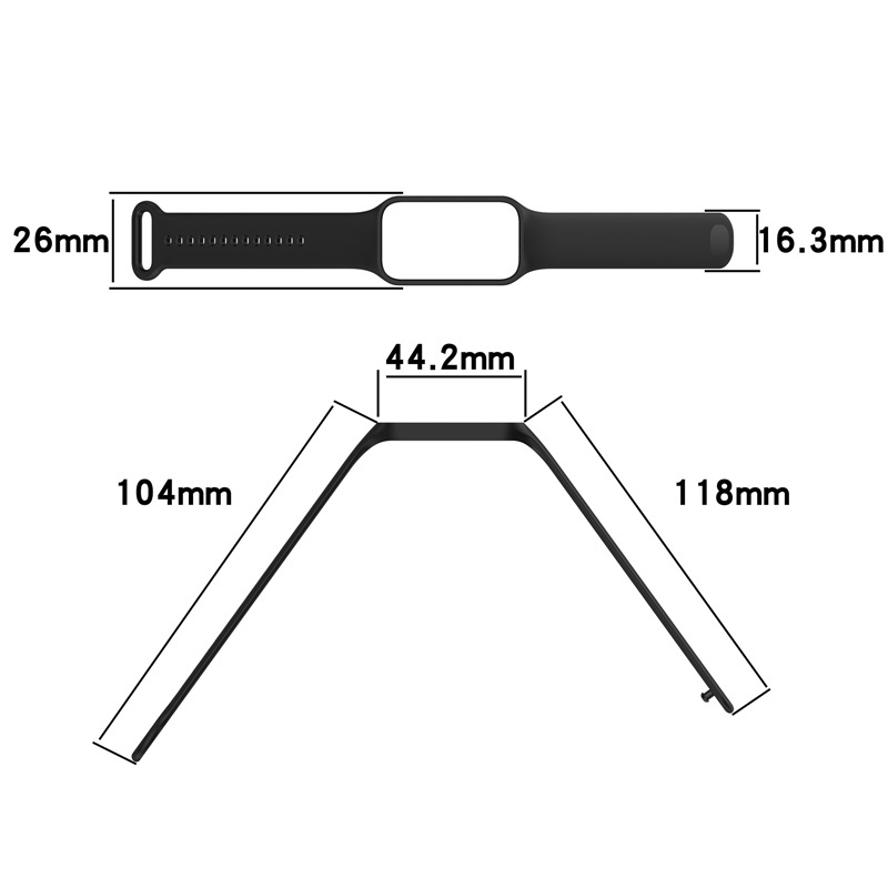 Xiaomi Smart Band 8 Active Dây Đeo Thay Thế Chất Liệu Silicon Màu Trơn Cho xiaomi smart band8 active dây đeo
