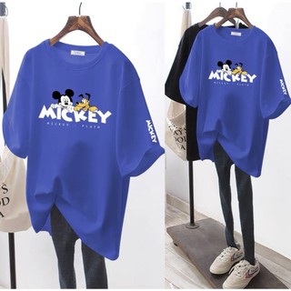 Áo thun phông nữ nam form rộng KONOVA chất liệu cotton thoáng mát in hình mikey pluto