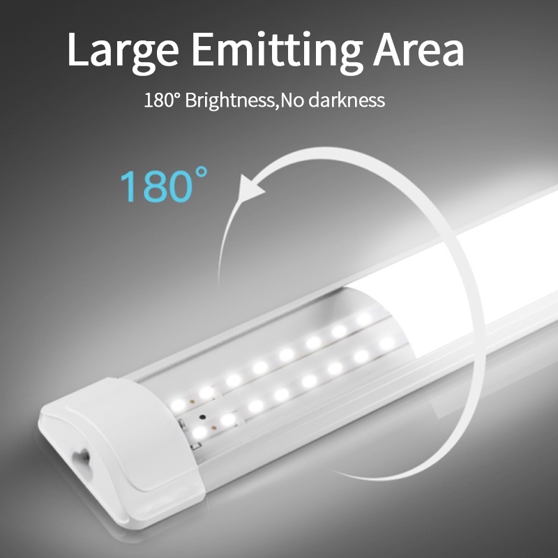 Đèn ống Led, đèn led T5 30cm/50cm, Ống bán nguyệt 10W 20W Trang trí tường cho phòng khách tủ tủ bếp Đèn trần siêu sáng [Ống +1.8m Cắm]