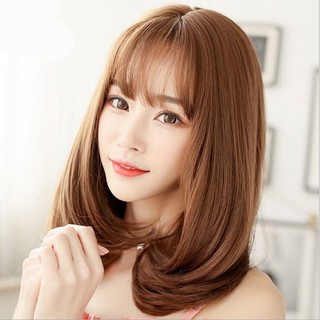 Bộ Tóc Giả Nữ Nguyên Đầu Cao Cấp Cụp Phồng Ngang lưng Chất Sợi Tơ Hàn Siêu Mượt Hamin