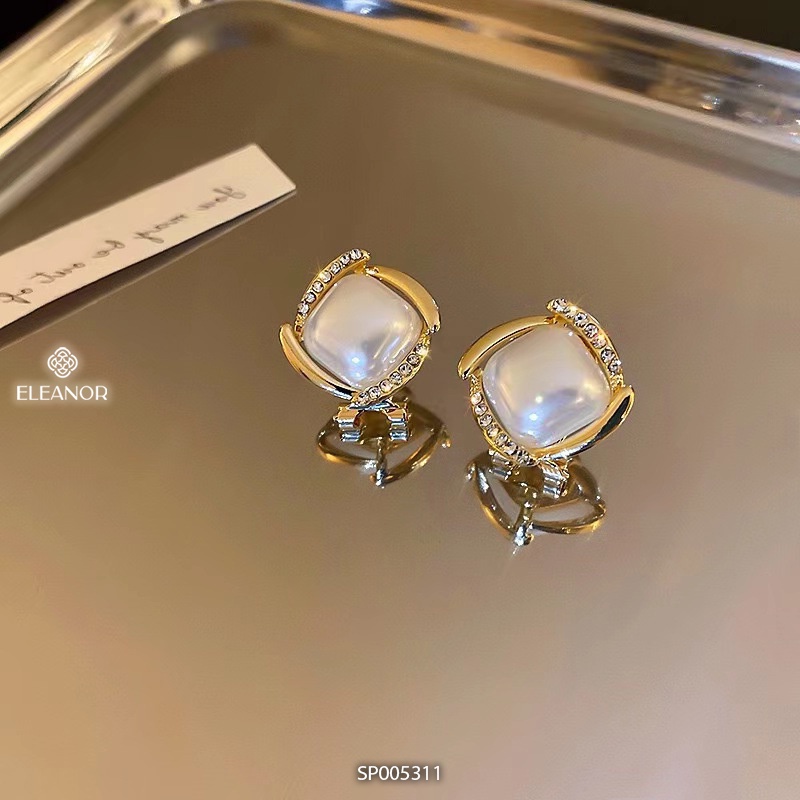 Bông tai nữ chuôi bạc 925 Eleanor Accessories ngọc trai nhân tạo phụ kiện trang sức khuyên tai 5311