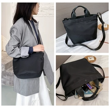 Women's Korean-Style Canvas Tote Bag – Large