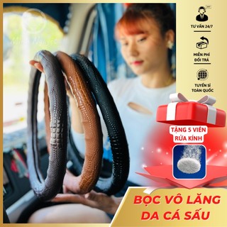 Bọc Vô lăng da cá sấu dành cho xe con, xe tải bền chắc, êm tay