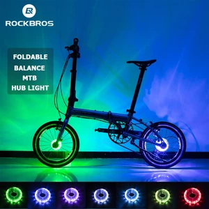 ROCKBROS Đèn LED Cảnh Báo Chống Thấm Nước 7 Màu Gắn Bánh Xe Đạp Leo Núi