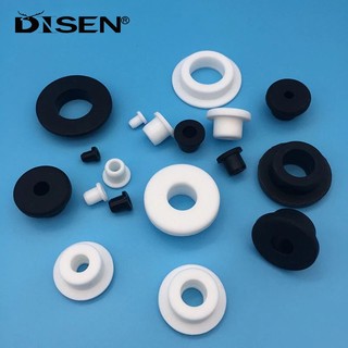 Hình Trụ Cao Su Silicon Bảo Vệ Cuộn Dây Cắm Lỗ Dây Cáp Bảo Vệ Ống Lót Vòng Chữ O Miếng Đệm Kín Màu Trắng