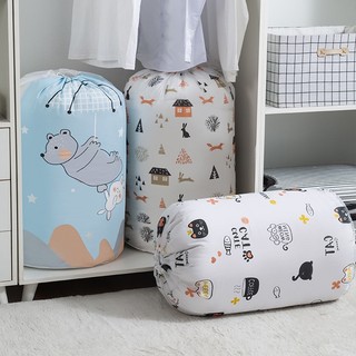 Túi đựng chăn màn quần áo chống ẩm cao cấp Nhật cỡ lớn, Túi đựng chăn màn, quần áo rút dây hình trụ 2466