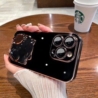 ốp lưng iPhone 14 iPhone 14 Pro iPhone 14 Pro Max iPhone 14 Plus Ốp Điện Thoại TPU Mềm Viền Mạ 3D Có Giá Đỡ Hình Mèo Cho iPhone 14 iPhone 14 Pro iPhone 14 Pro Max iPhone 14 Plus