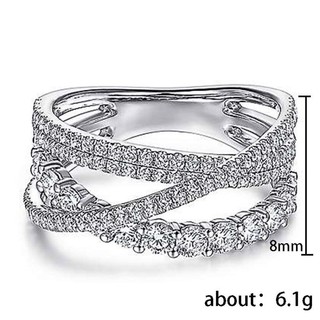 S925 Bạc Zircon Nhẫn Đơn Giản Trang Sức Thời Trang Sinh Viên Nhẫn Cưới Nữ Bán Buôn Quà Tặng