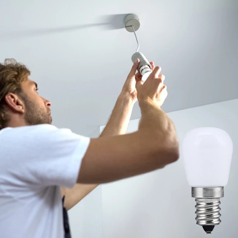 Đèn LED Mini 2W Ánh Sáng Trắng Ấm / Ấm Thay Thế Cho Tủ Lạnh E12 220V SMD